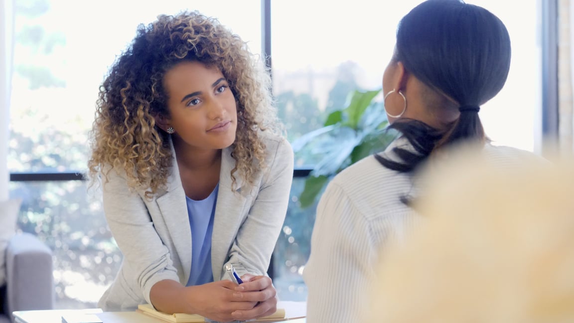 Understanding therapist listens to patient